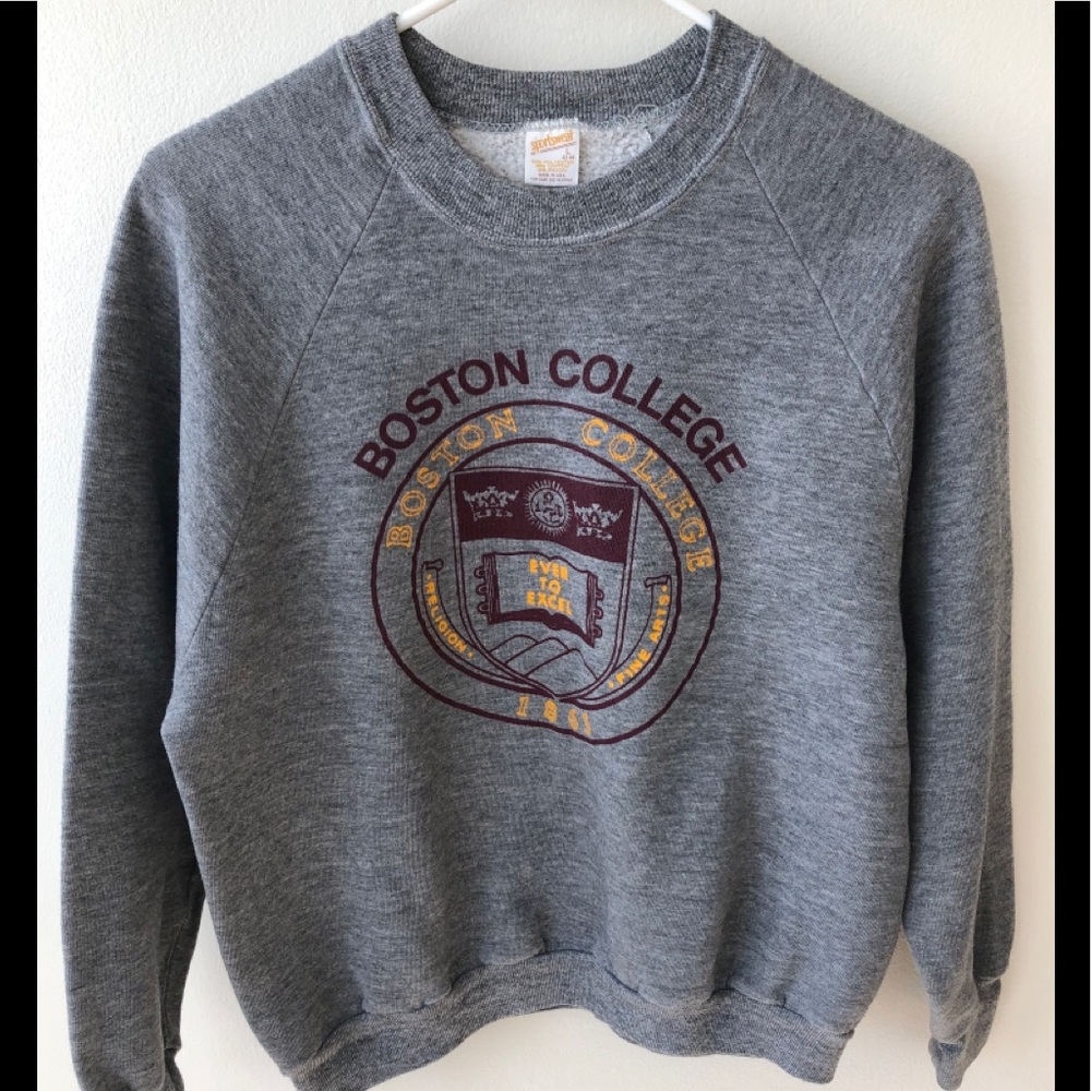 Vintage Boston College Crewneck Sweatshirt